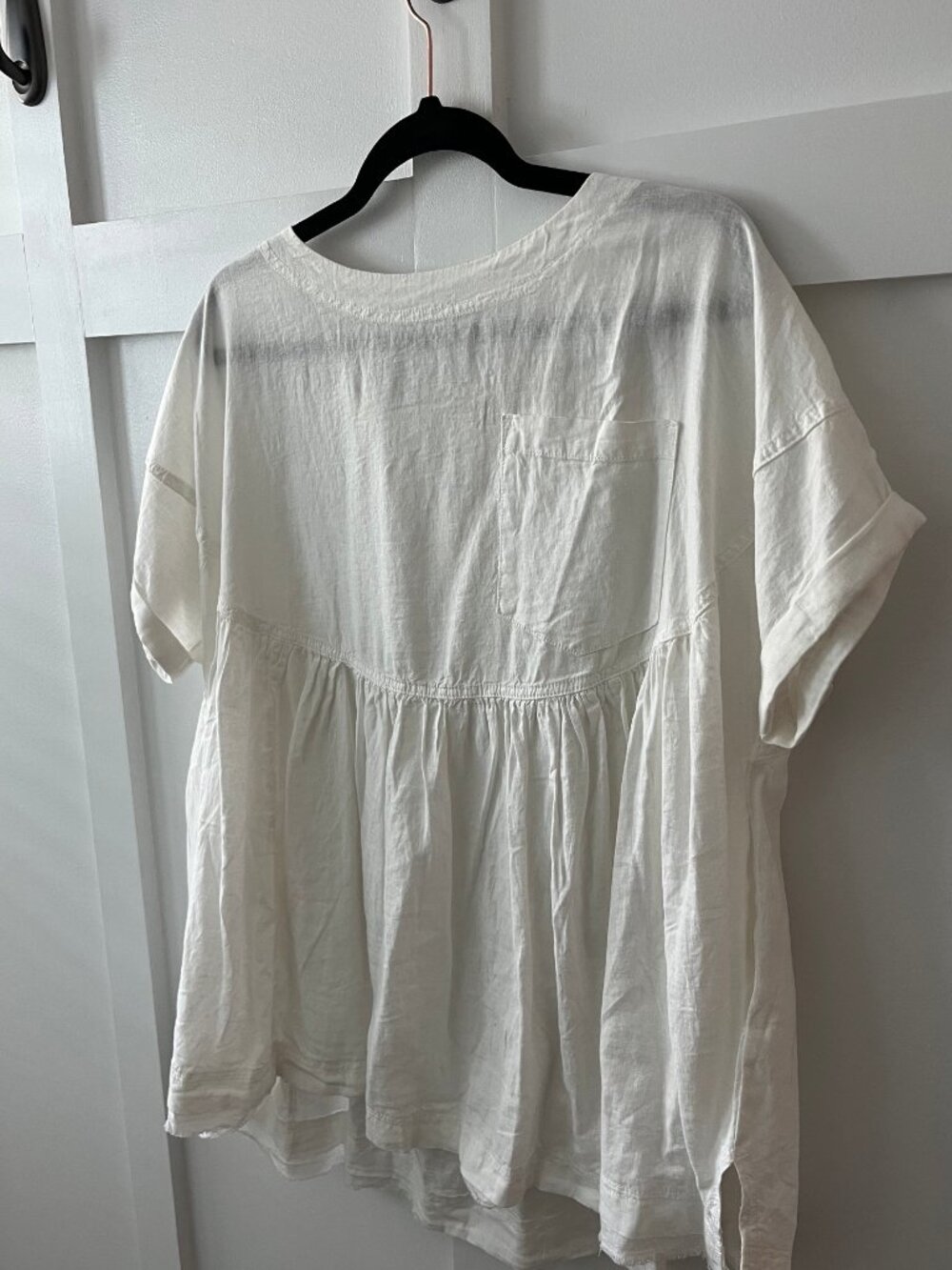 We The Free White Lightweight Babydoll Tunic Free People